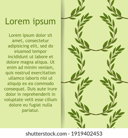 background with olive leaves. Ideal for printing