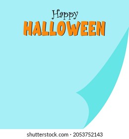 Background on blue background Halloween, New Year, Background with curved edge