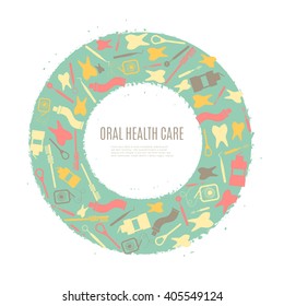  background on the oral health theme. All objects are conveniently grouped  and are easily editable. 