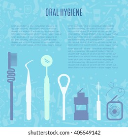  background on the oral health theme. All objects are conveniently grouped  and are easily editable. Background pattern is horizontally seamless