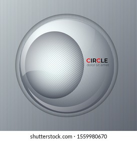 Background on radial gray lines. Abstract circle design 3D background. vector in eps 10