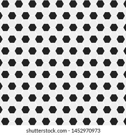 Background on a soccer theme. Black and white hexagon soccer ball pattern. Football texture. Vector illustration