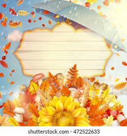 Background on a theme of autumn. EPS 10 vector file included