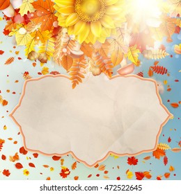 Background on a theme of autumn. EPS 10 vector file included