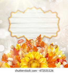 Background on a theme of autumn. EPS 10 vector file included