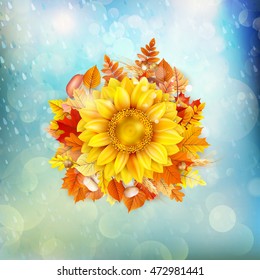 Background on a theme of autumn. EPS 10 vector file included
