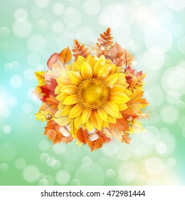 Background on a theme of autumn. EPS 10 vector file included