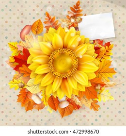 Background on a theme of autumn. EPS 10 vector file included