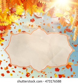 Background on a theme of autumn. EPS 10 vector file included