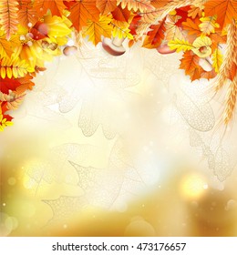 Background on a theme of autumn. EPS 10 vector