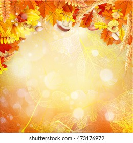 Background on a theme of autumn. EPS 10 vector