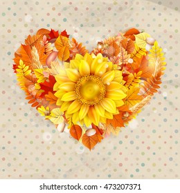 Background on a theme of autumn. EPS 10 vector file included