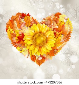 Background on a theme of autumn. EPS 10 vector
