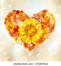 Background on a theme of autumn. EPS 10 vector