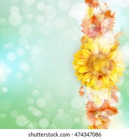 Background on a theme of autumn. EPS 10 vector file included