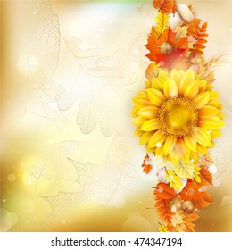Background on a theme of autumn. EPS 10 vector file included