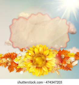 Background on a theme of autumn. EPS 10 vector file included