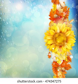 Background on a theme of autumn. EPS 10 vector file included