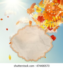 Background on a theme of autumn. EPS 10 vector file included