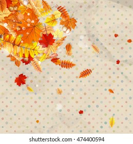 Background on a theme of autumn. EPS 10 vector file included