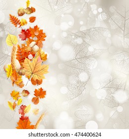 Background on a theme of autumn. EPS 10 vector file included
