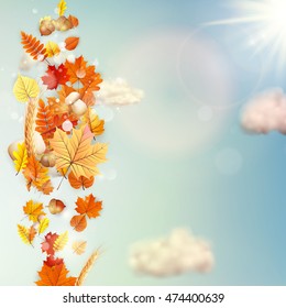 Background on a theme of autumn. EPS 10 vector file included