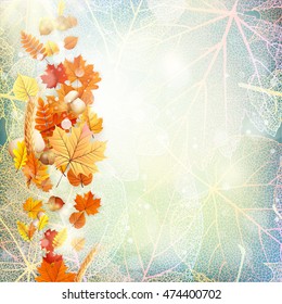 Background on a theme of autumn. EPS 10 vector file included