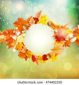 Background on a theme of autumn. EPS 10 vector file included