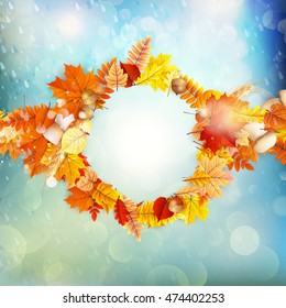 Background on a theme of autumn. EPS 10 vector file included