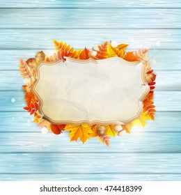 Background on a theme of autumn. EPS 10 vector file included