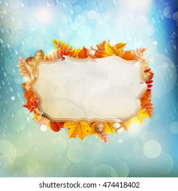 Background on a theme of autumn. EPS 10 vector file included