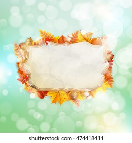 Background on a theme of autumn. EPS 10 vector file included