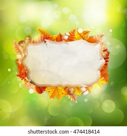 Background on a theme of autumn. EPS 10 vector file included