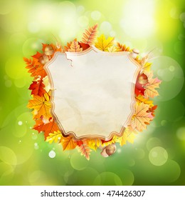 Background on a theme of autumn. EPS 10 vector file included