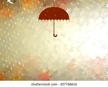 Background on a theme of autumn. And also includes EPS 10 vector