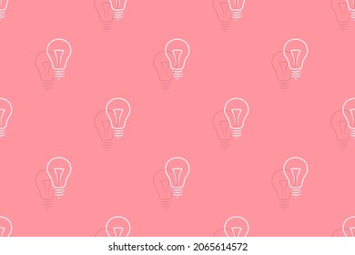 Fondo sobre el tema de las bombillas y la iluminación. Patrón sin foco de la silueta de las bombillas.