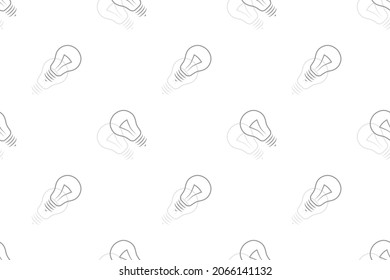 Background on the theme of light bulbs and lighting.Seamless pattern From the silhouette of light bulbs.