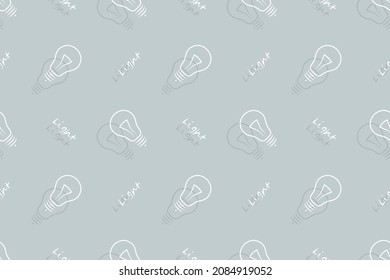 Background on the theme of light bulbs and lighting.Seamless pattern From the silhouette of light bulbs.