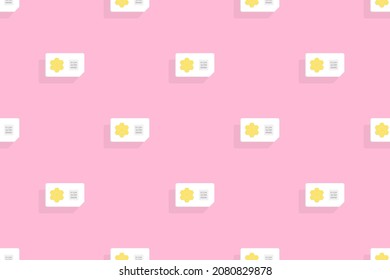 Background on the theme of mobile communications and the Internet. Seamless pattern from sim cards.