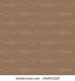 Background on the theme of sharks. In the swatches  panel