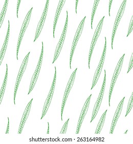 Background on which the contours of the leaves of trees. Leaves do not touch each other and has a contour