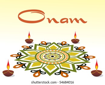 background for onam celebration, vector illustration
