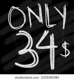 Background only 31 32 33 34 35 36 37 38 39 40 dollar only chalk style on blackboard 