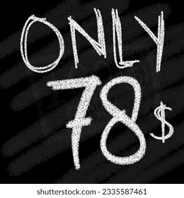 Background only 71 72 73 74 75 76 77 78 79 80 dollar chalk-style on blackboard 