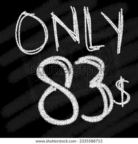 Background only 81 82 83 84 85 86 87 88 89 90 dollar chalk-style on blackboard 