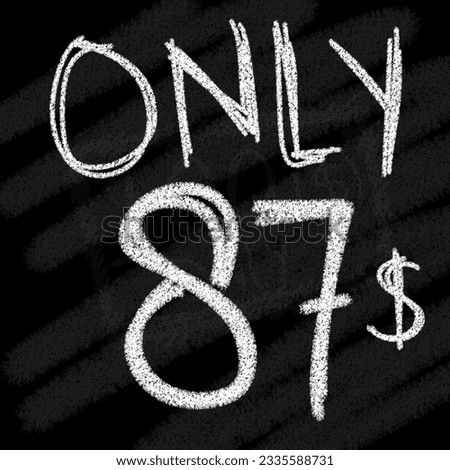 Background only 81 82 83 84 85 86 87 88 89 90 dollar chalk-style on blackboard 