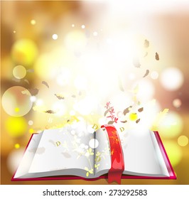 Background with open book
