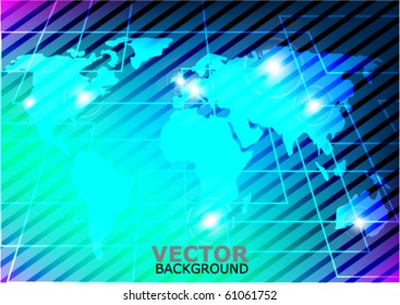 Background - Optical Fibers and World Map