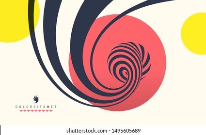 Background with optical illusion. Pattern can be used as a template for brochure, annual report, magazine, poster, presentation, flyer and banner. 3d vector illustration. 