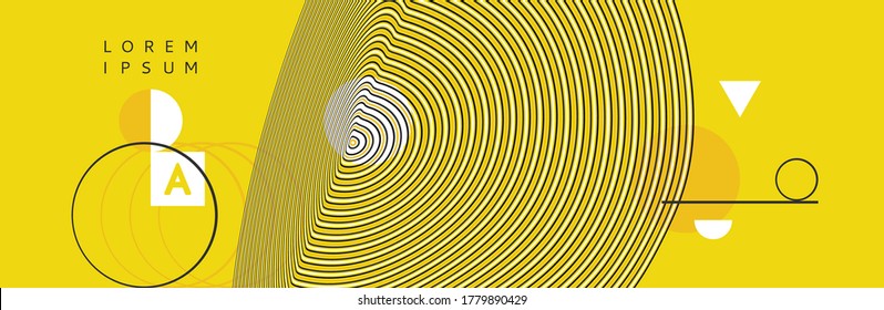 Background with optical illusion. Pattern can be used as a template for brochure, annual report, magazine, poster, presentation, flyer or banner. 3d vector illustration.